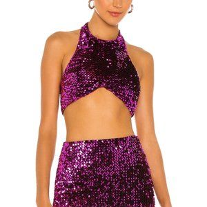 Michael Costello x REVOLVE Nicolette Top in Fuchsia Size Small